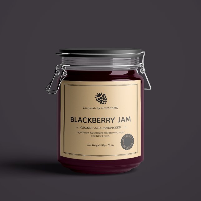 Förpackningsdesign för Blackberry Sylt Burk (Skapare uppladdad)