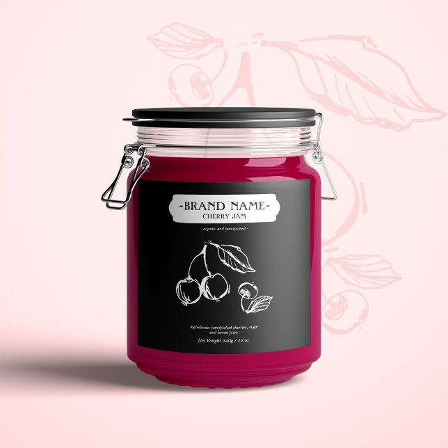 Förpackningsdesign för Cherry Sylt Burk (Skapare uppladdad)