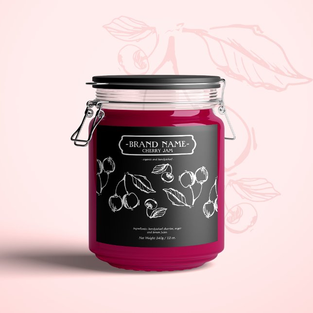 Förpackningsdesign för Cherry Sylt Burk (Skapare uppladdad)
