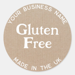 Förpackningsetikett för Gluten Free Gluten Allergy Runt Klistermärke