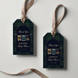 Förpackningsetiketter för Teddybjörn Baby Shower m Presentetikett