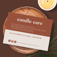 Förpackningskort för ljussköljning (Candle Care Ta