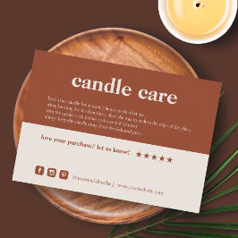 Förpackningskort för ljussköljning (Candle Care Ta Tack Kort