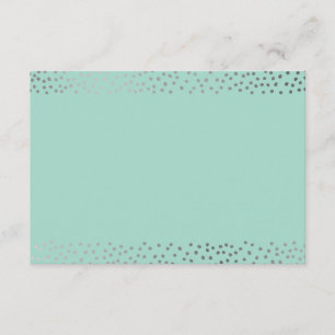 FÖRPACKNINGSKORT rustic mini silverkonfetti mint Tilläggskort
