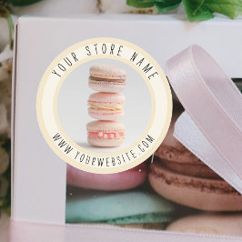 Förpackningsmärke för bakverk runt klistermärke