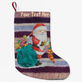 Förpackningstryck av pappa jul liten julstrumpa