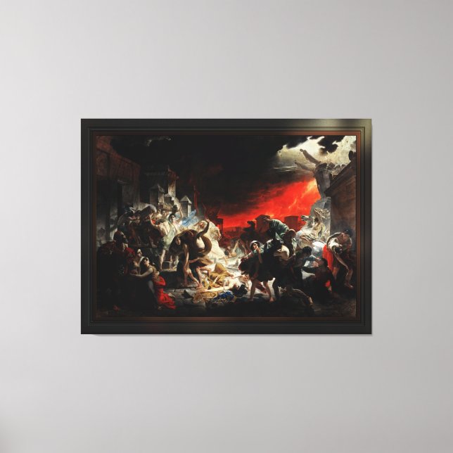 Förra dagen i Pompeji av Karl Bryullov Classical A Canvastryck (Framsida)