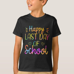 Förra dagen i skolan Tie Dye Teacher School Gradua T Shirt