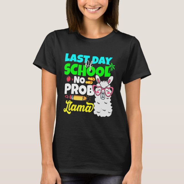 Förra dagen i skolan var det ingen professor Llama T Shirt (Framsida)