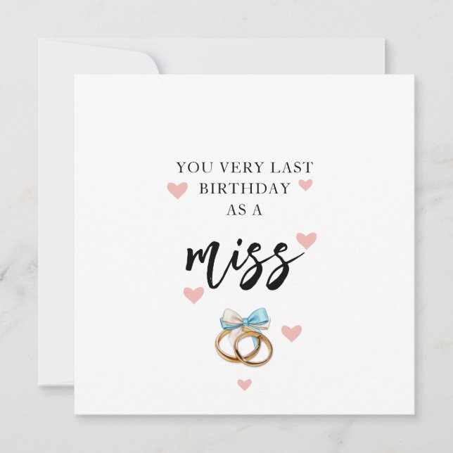 Förra födelsedagen som ett Miss Card-kort Julkort (Framsida)