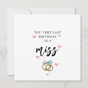 Förra födelsedagen som ett Miss Card-kort Julkort