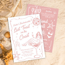 Förra gisten på Kusten Rosa Bachelorette Helg Inbjudningar