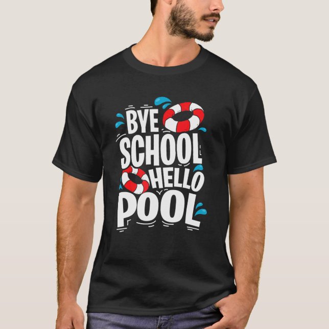 Förra Hejen i Bassäng Swimming i skolan T Shirt (Framsida)