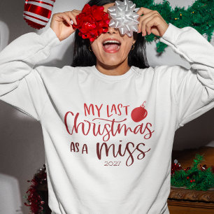 Förra jul som miss Stollig Red Typography T Shirt
