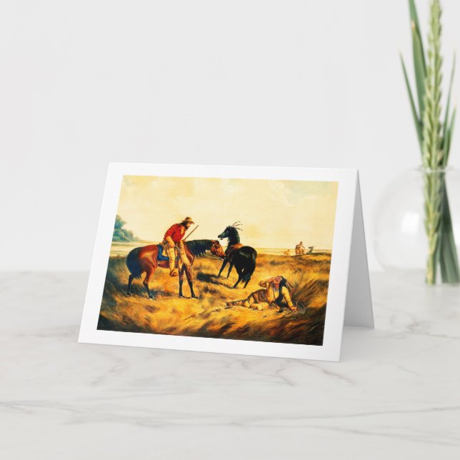 Förra krig-horan, inhemsk amerikansk helgkort (Framsida)