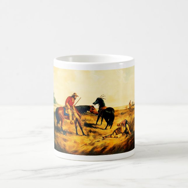 Förra krig-horan, inhemsk amerikansk kaffemugg (Center)