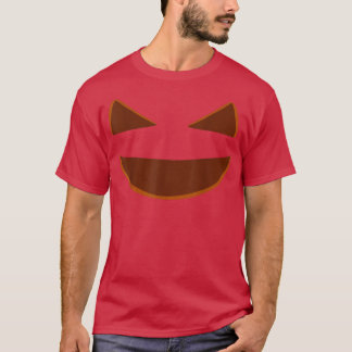 Förra minutute Halloween Costumes Pumpkin Ansikte T Shirt