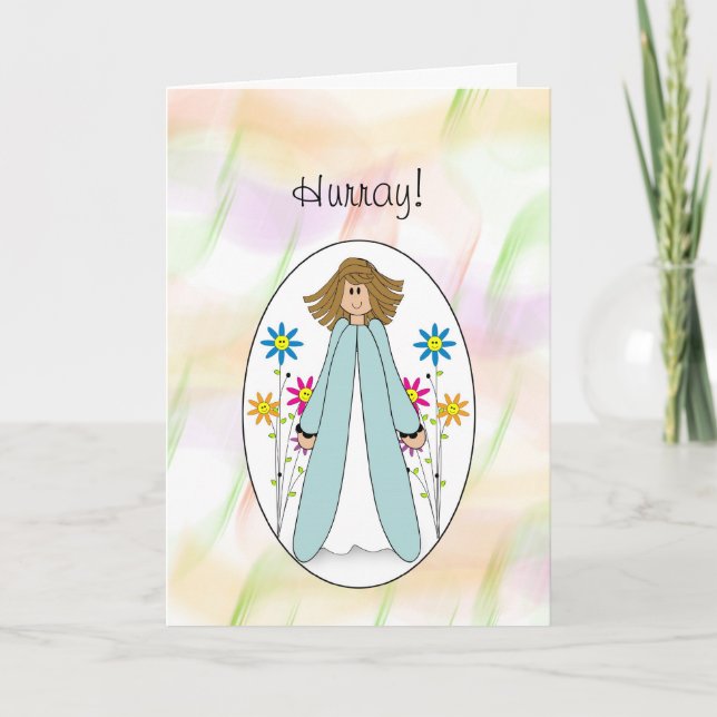 Förra rundan av Chemo Grattiss Girl Kort (Framsida)