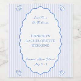 Förra sammandrabbningen på Kusten Blue Bachelorett Vinflaska Etikett