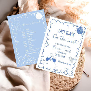 Förra samtalet om Kusten Bachelorette Helg Party Inbjudningar