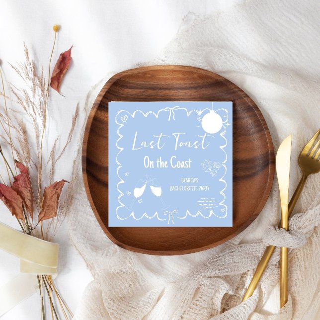 Förra samtalet om Kusten Bachelorette Helg Party Pappersservett (Skapare uppladdad)