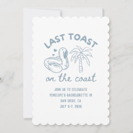 Förra samtalet om Kusten Bachelorette Party Inbjud Inbjudningar
