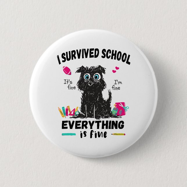 Förra skoldagen överlevt jag skolan knapp (Framsida)
