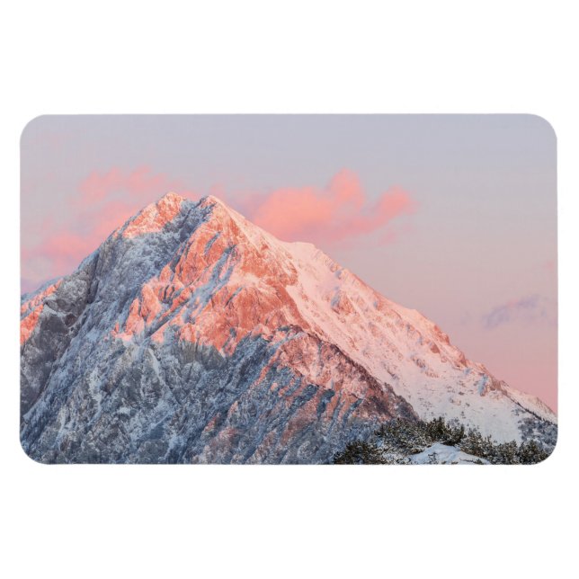 Förra sol-ljudet på Storžič, Slovenien Magnet (Horisontell)