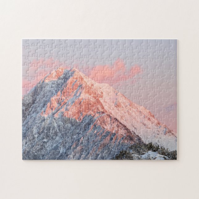 Förra sol-ljudet på Storžič, Slovenien Pussel (Horisontell)