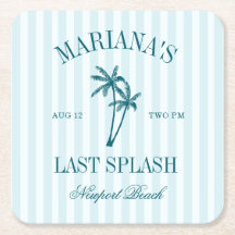 Förra Stänk Blue Teal Handflatan Bachelorette