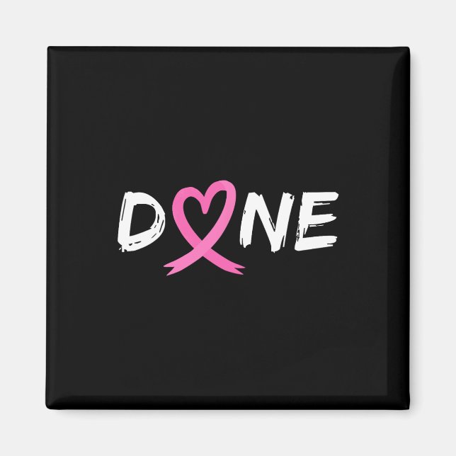 Förra strålningsdagen Chemo Breast Cancer Kärlek H Magnet (Framsidan)