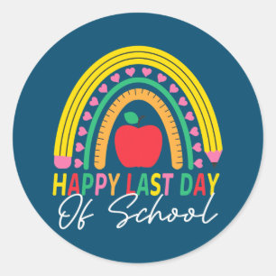 Förra Studenten-regnbågsläraren i skolan Runt Klistermärke