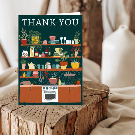 FÖRRÅDA KÖKKET Bröllopsdusch ANPASSAD Söt Tack Kort