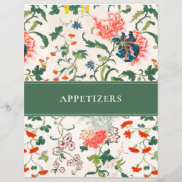 Förrättsrecept Index | Stylish Floral | Grön