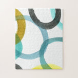 Förreglande Gult och blå cirklar Pussel<br><div class="desc">En enkel utskrift av förreglande gult och blå cirklar av Megan Meagher. Med den vita bakgrunden kan färgen på cirklarna visas. Köp din idag!</div>