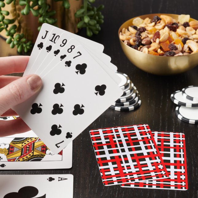 Förreglande Rand Black White Red Casinokort (På plats)