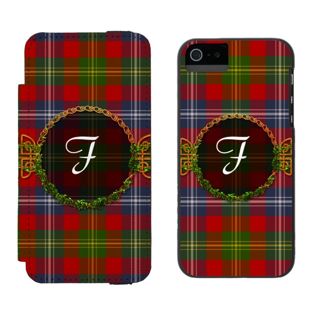 Forrester Tartan och Monogram Incipio iPhone Wallet Skal (Sida vid Sida)