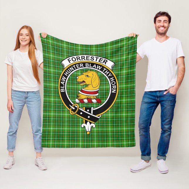 Forresterklanens Jakt Tartan Rutmönster Fleecefilt (På plats)