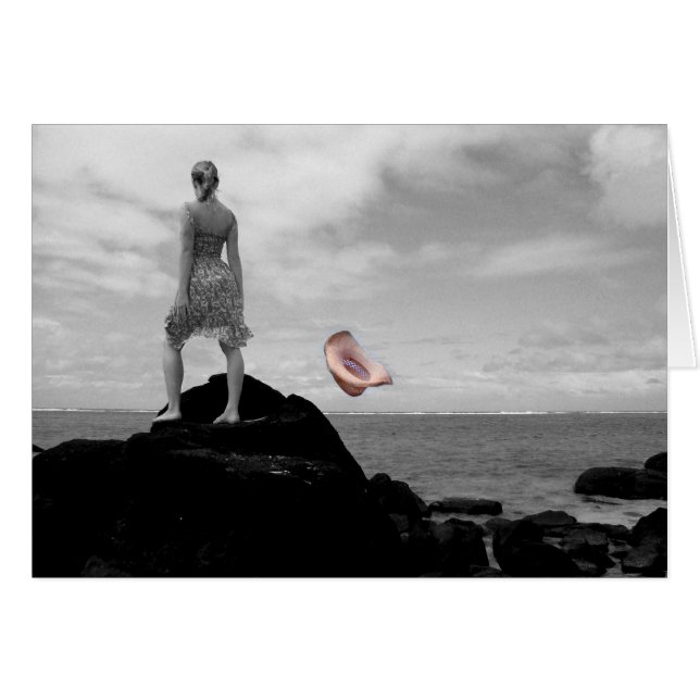 Förrymd hatt hälsningskort (Framsidan Horizontal)