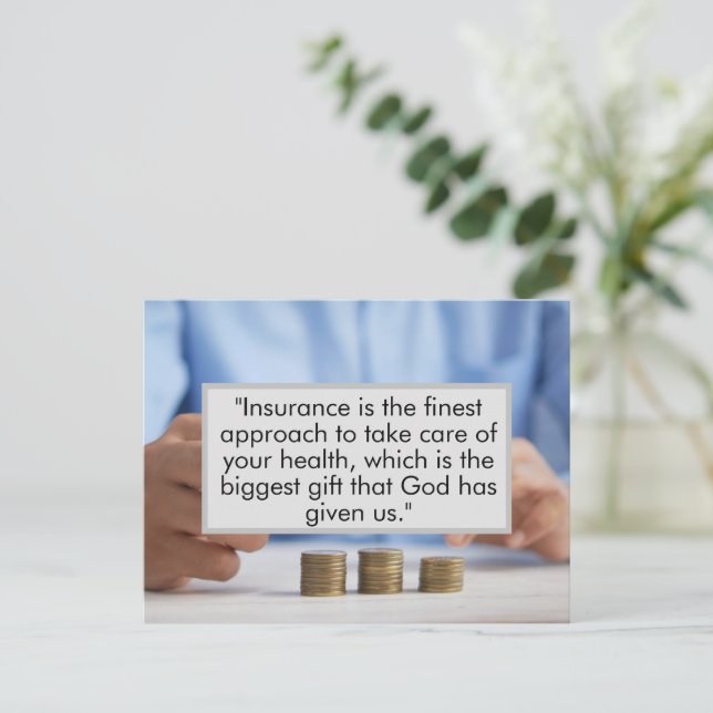 Försäkra dig nu för ditt livs skull. vykort (Stående Fram)