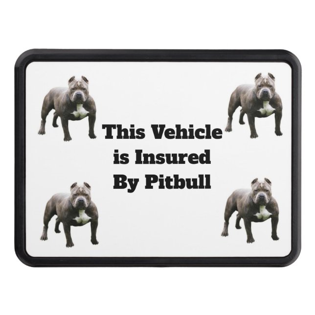 Försäkrat av Pitbull Trailer Hitch Cover Dragkroksskydd (Framsidan)