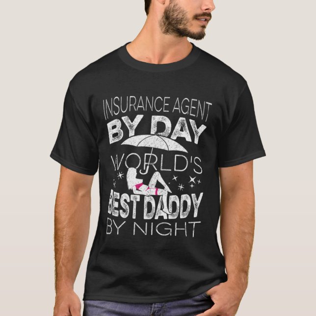 Försäkring Agent efter dagstidning, bästa pappa ef T Shirt (Framsida)