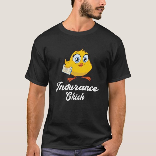 Försäkring i Chick Agent T Shirt (Framsida)