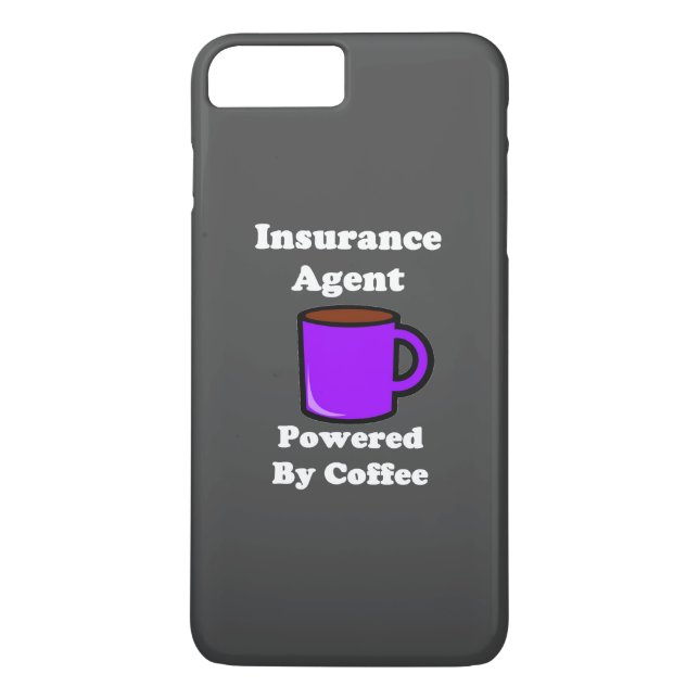 "Försäkringsagent" Drivs på av kaffe Case-Mate iPhone Skal (Baksida)