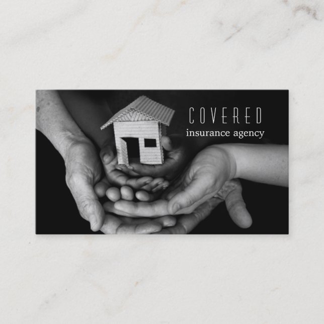 Försäkringsbyrå, företag visitkort (Framsida)