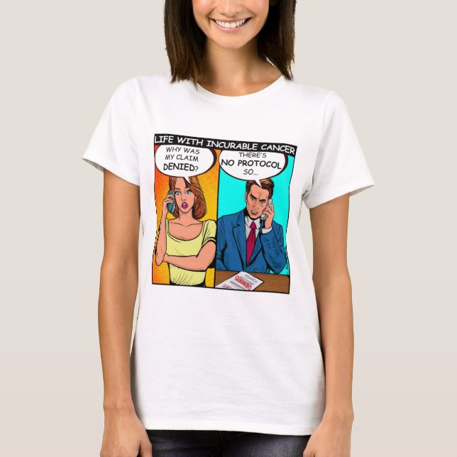 Försäkringsersättning för obotliga cancersjukdomar t shirt (Framsida)