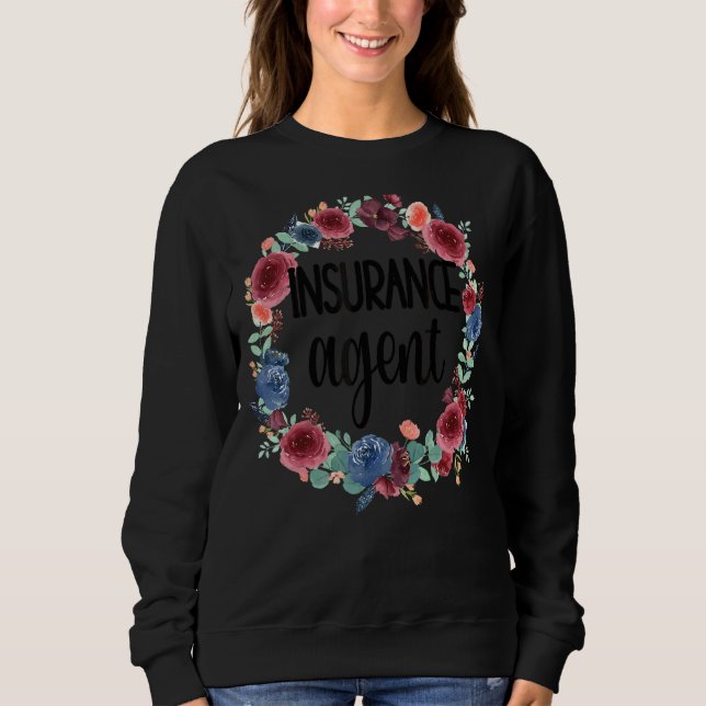 Försäkringsmäklare för Agent-blommor T Shirt (Framsida)