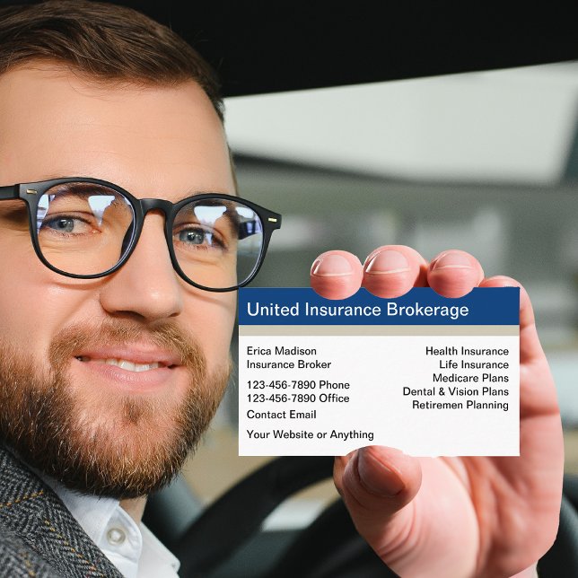 Försäkringsmäklare moderna Affärskort Visitkort (Skapare uppladdad)
