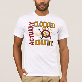 Försäkringsstatistiker som ut tas tid på t-shirt