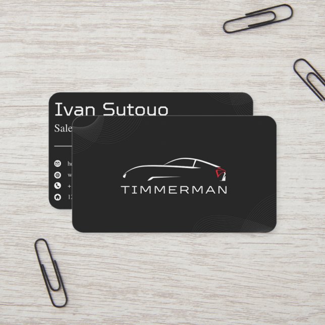 Försäljning av svarta Eleganter Visitkort (Fram/Back In Situ)